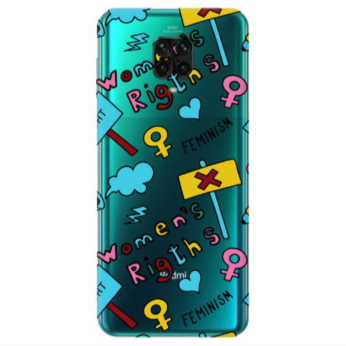 Xiaomi Redmi Note 9S Feminism Transparent Silicone TPU Θήκη
