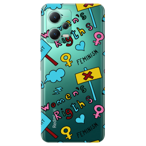 Xiaomi Redmi Note 12 Pro 5G Feminism Transparent Silicone TPU Θήκη