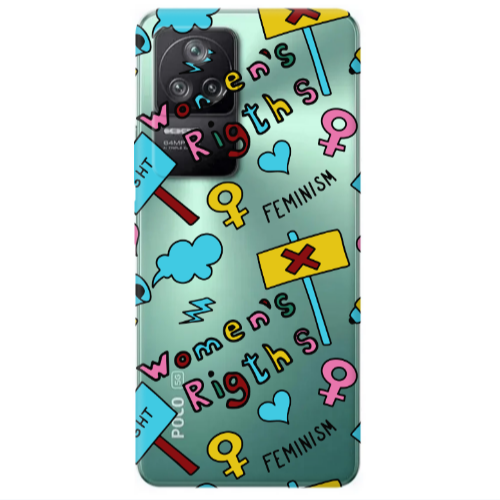 Xiaomi Poco F4 Feminism Transparent Silicone TPU Θήκη
