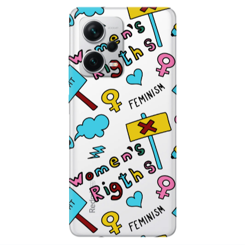 Xiaomi Redmi Note 12 5G Feminism Transparent Silicone TPU Θήκη