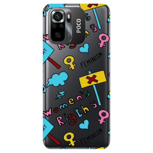 Xiaomi Poco M5 s Feminism Transparent Silicone TPU Θήκη
