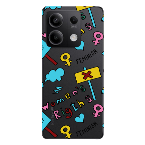Xiaomi Redmi Note 13 5G Feminism Transparent Silicone TPU Θήκη