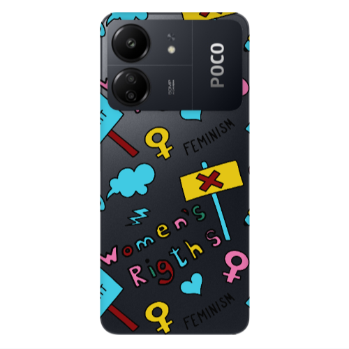 Xiaomi Poco C65 Feminism Transparent Silicone TPU Θήκη