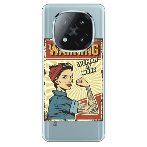 Xiaomi Redmi Note 14 Pro + 5g Woman at work Transparent Silicone TPU Θήκη