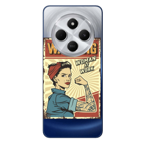 Xiaomi Redmi 14c Woman at work Transparent Silicone TPU Θήκη