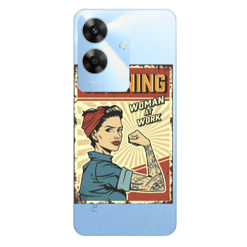 Realme Note 60 Woman at work Transparent Silicone TPU Θήκη