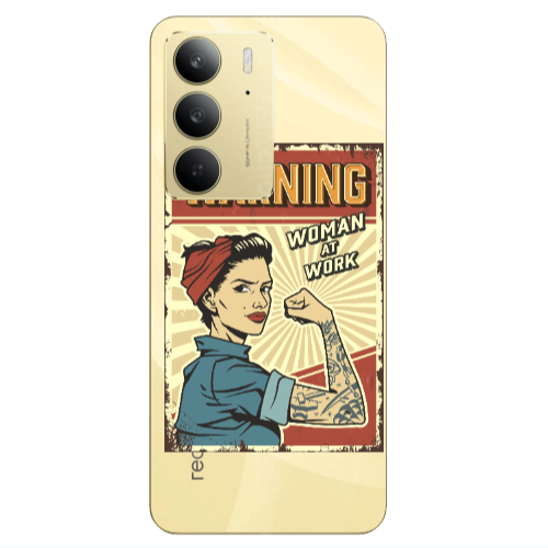 Realme C 75 Woman at work Transparent Silicone TPU Θήκη