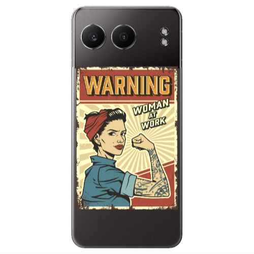 Oneplus Nord 4 Woman at work Transparent Silicone TPU Θήκη