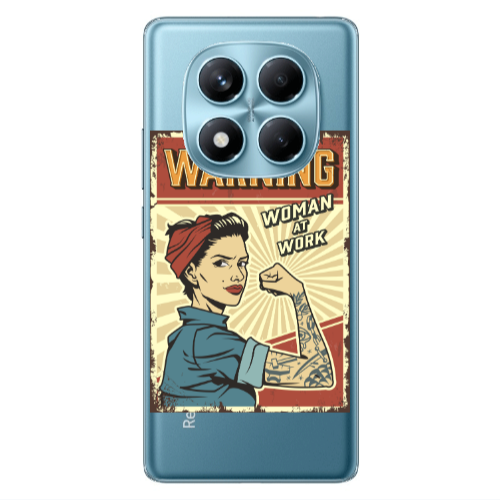 Xiaomi Redmi Note 14 Pro Woman at work Transparent Silicone TPU Θήκη