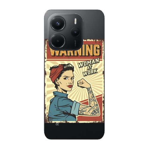Xiaomi Redmi Note 14 Woman at work Transparent Silicone TPU Θήκη