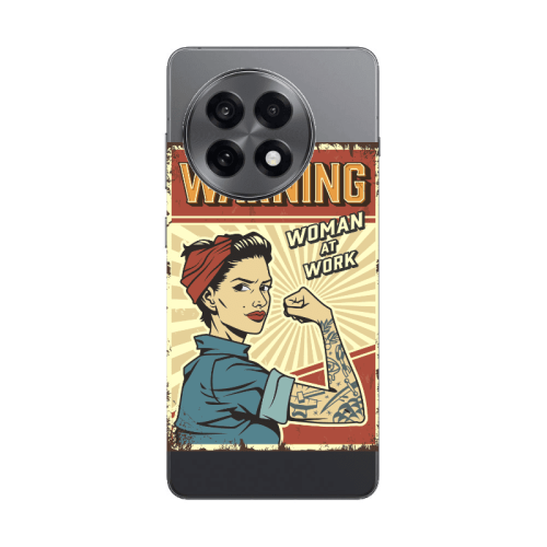 Oneplus 13 5G Woman at work Transparent Silicone TPU Θήκη