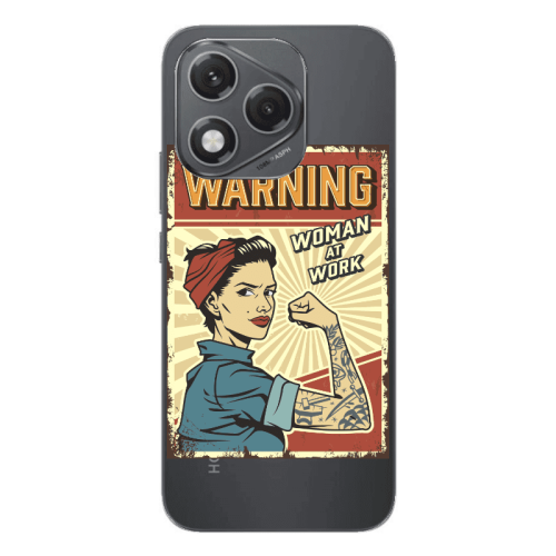 Honor 400 Lite Woman at work Transparent Silicone TPU Θήκη