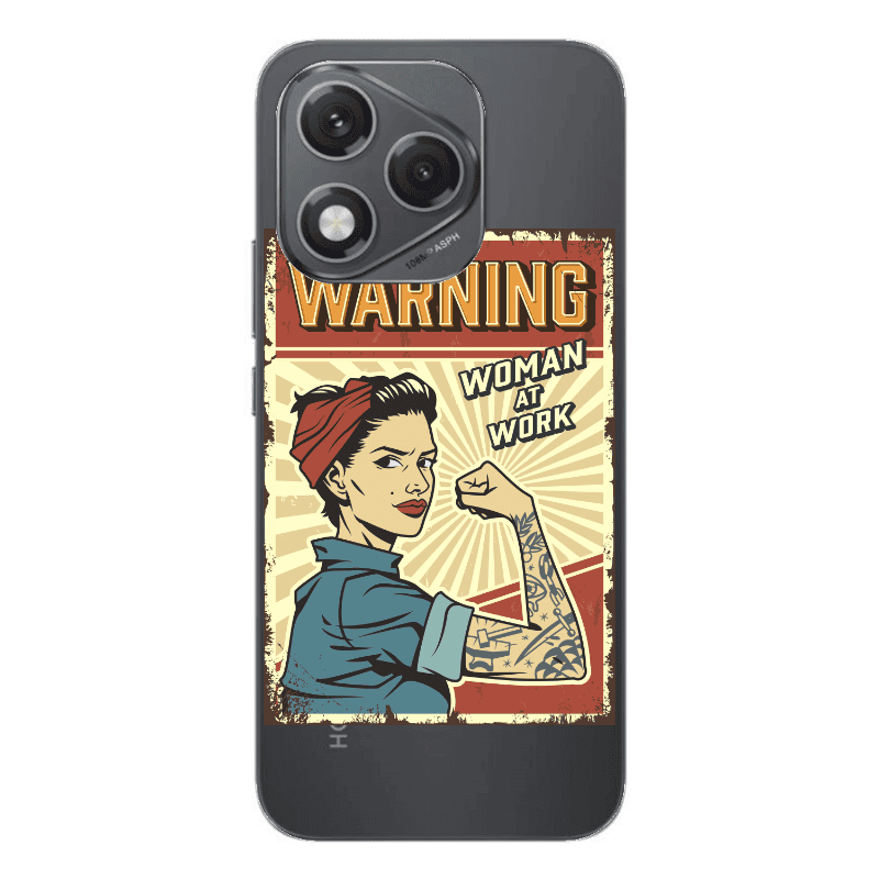 Honor 400 Lite Woman at work Transparent Silicone TPU Θήκη