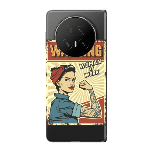 Honor Magic V5 Woman at work Transparent Silicone TPU Θήκη