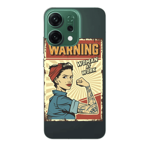 Oppo RENO 14 Woman at work Transparent Silicone TPU Θήκη