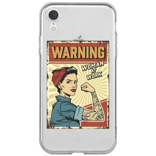 Apple iPhone Xr Woman at work Transparent Silicone TPU Θήκη