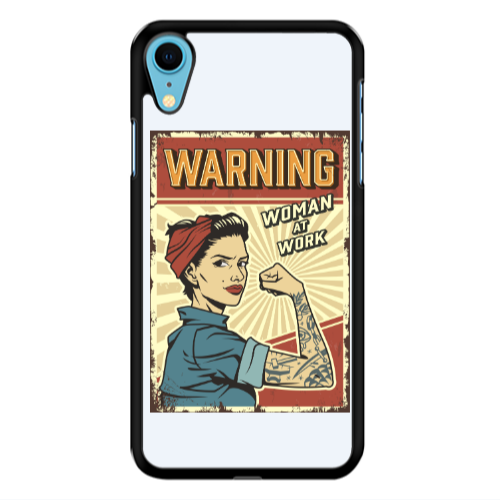 Apple iPhone Xr Woman at work Black Glossy Θήκη