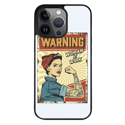 Apple iPhone 13 Pro Max Woman at work Black Glossy Θήκη