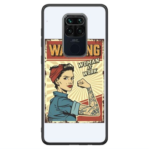 Xiaomi Redmi Note 9 Woman at work Black Glossy Θήκη