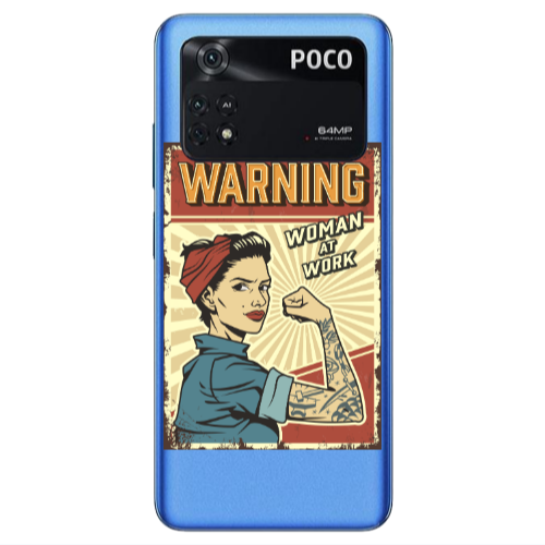 Xiaomi Poco M4 Pro 4G Woman at work Transparent Silicone TPU Θήκη