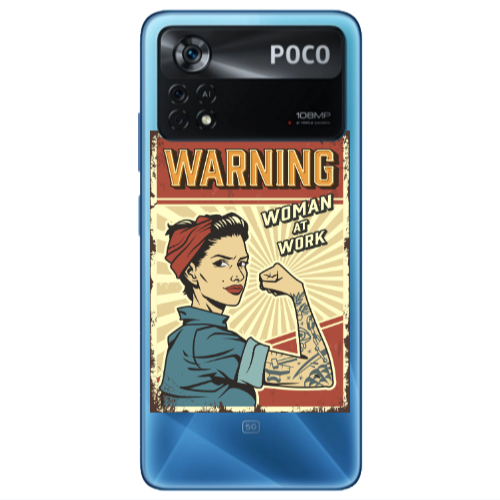 Xiaomi Poco X4 Pro Woman at work Transparent Silicone TPU Θήκη