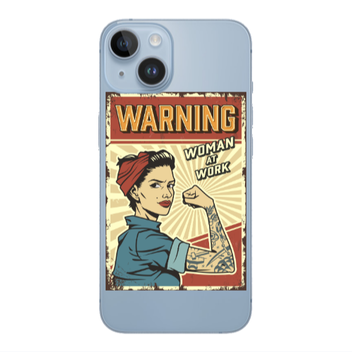 Apple iPhone 14  Woman at work Transparent Silicone TPU Θήκη