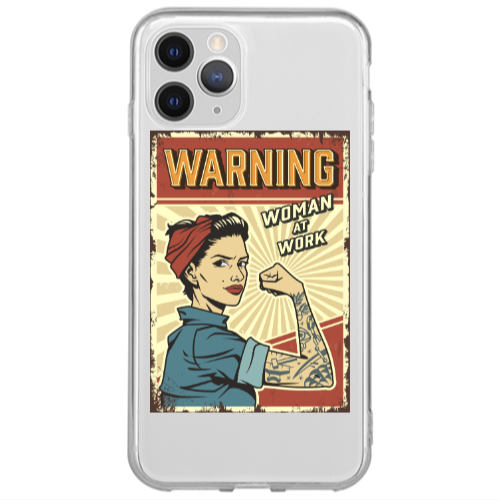 Apple iPhone 13 Pro Woman at work Transparent Silicone TPU Θήκη