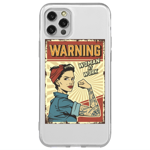 Apple iPhone 12 Pro Woman at work Transparent Silicone TPU Θήκη