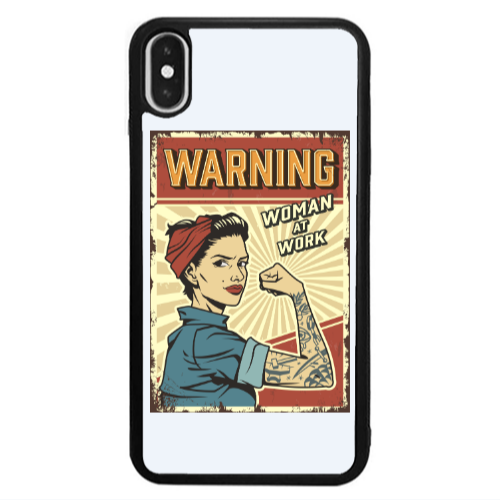 Apple iPhone Xs Woman at work Black Glossy Θήκη