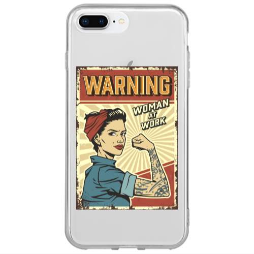 Apple iPhone 7 Plus Woman at work Transparent Silicone TPU Θήκη