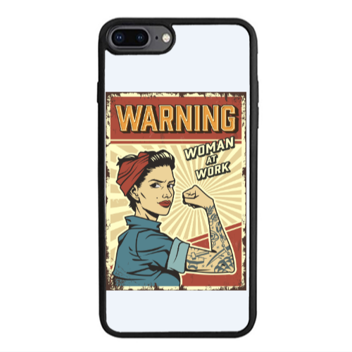 Apple iPhone 7 Plus Woman at work Black Glossy Θήκη