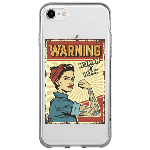 Apple iPhone SE 2020 Woman at work Transparent Silicone TPU Θήκη