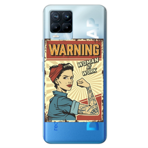 Realme 8 Pro Woman at work Transparent Silicone TPU Θήκη