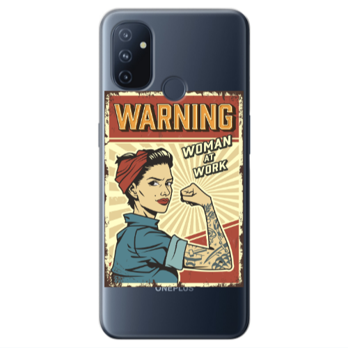 Oneplus Nord 100 Woman at work Transparent Silicone TPU Θήκη