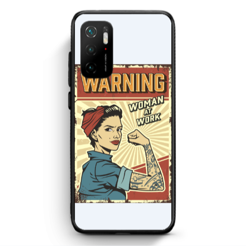 Xiaomi Poco M3 Pro Woman at work Black Glossy Θήκη