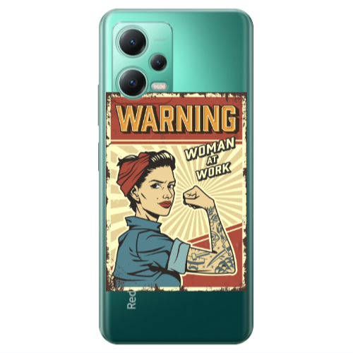 Xiaomi Redmi Note 12 Pro 5G Woman at work Transparent Silicone TPU Θήκη