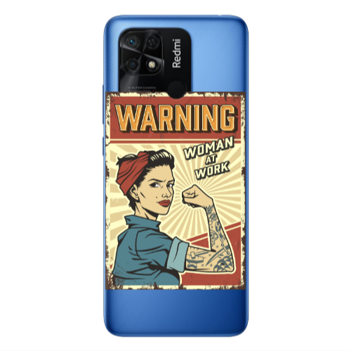 Xiaomi Poco C40 Woman at work Transparent Silicone TPU Θήκη