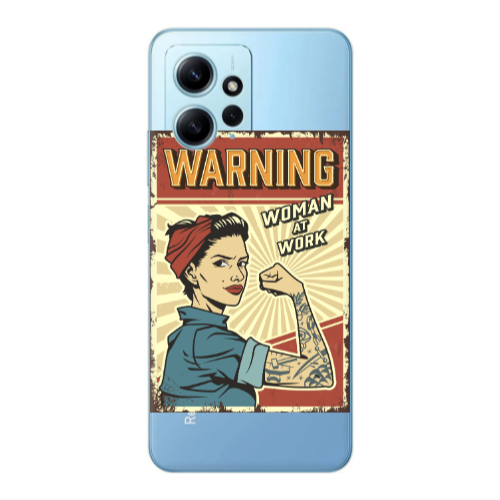 Xiaomi Redmi Note 12 4G Woman at work Transparent Silicone TPU Θήκη
