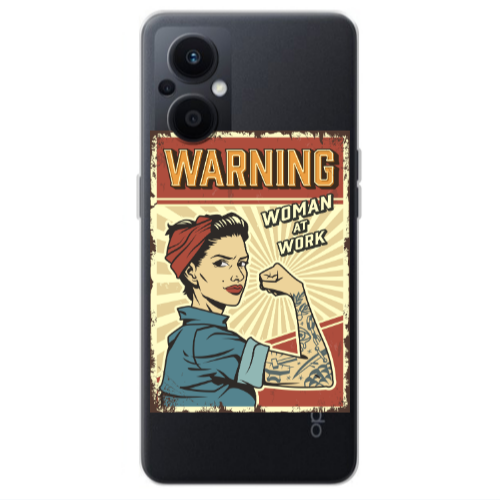Oppo Reno 7 Lite Woman at work Transparent Silicone TPU Θήκη