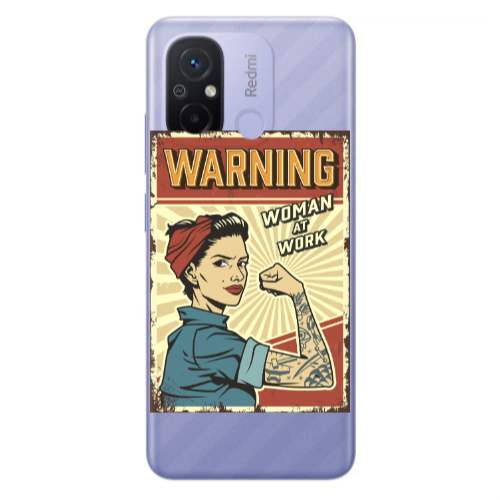 Xiaomi Redmi 12C Woman at work Transparent Silicone TPU Θήκη