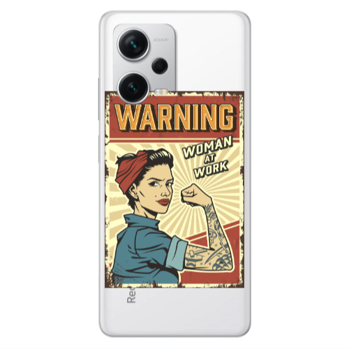Xiaomi Redmi Note 12 5G Woman at work Transparent Silicone TPU Θήκη