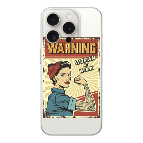 Apple iPhone 15 Pro Woman at work Transparent Silicone TPU Θήκη