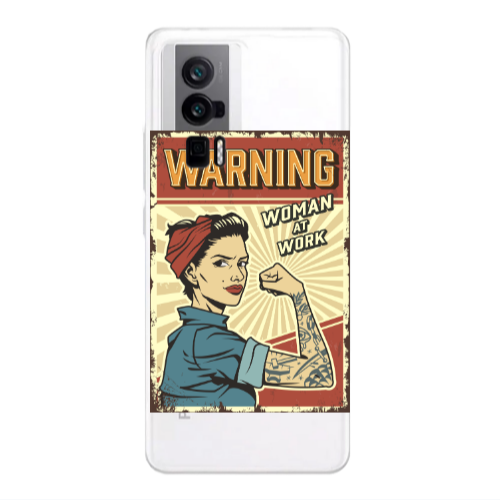 Xiaomi Poco F5 Pro Woman at work Transparent Silicone TPU Θήκη
