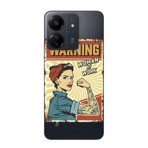 Xiaomi Redmi 13C Woman at work Transparent Silicone TPU Θήκη