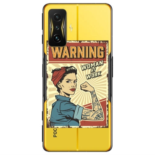 Xiaomi Poco F4 Gt Woman at work Transparent Silicone TPU Θήκη