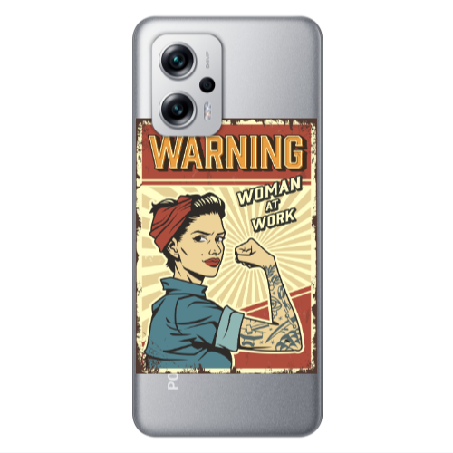 Xiaomi Poco X4 GT Woman at work Transparent Silicone TPU Θήκη