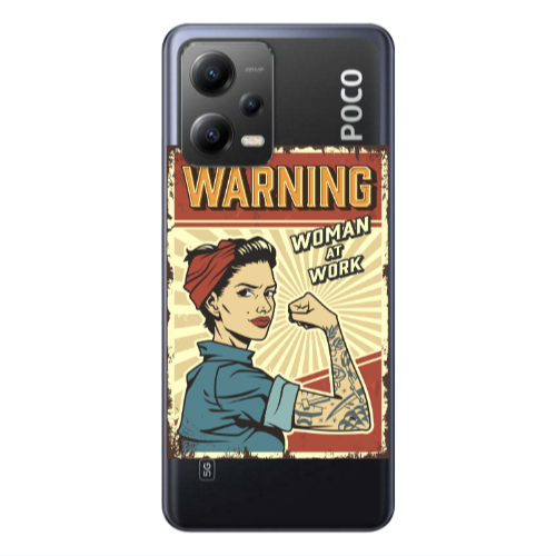 Xiaomi Poco X5 Woman at work Transparent Silicone TPU Θήκη