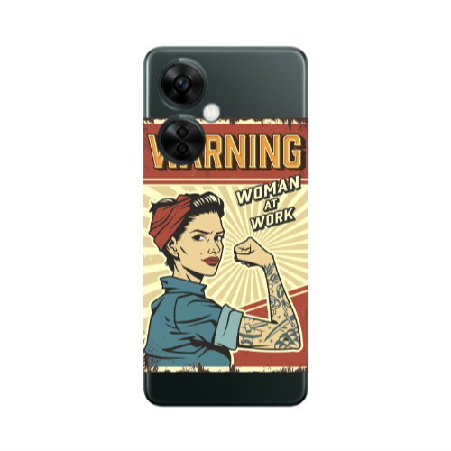 Oneplus Nord CE 3 Lite 5G Woman at work Transparent Silicone TPU Θήκη