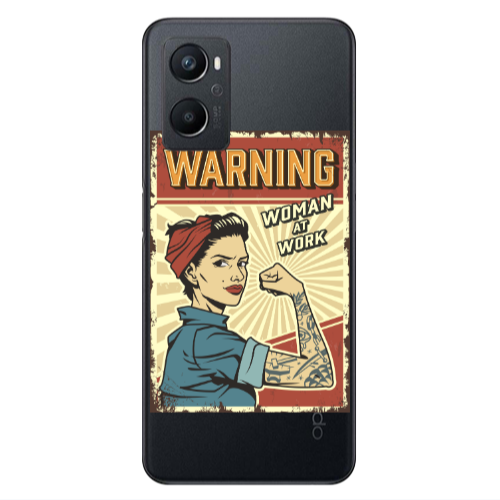 Oppo A 96 Woman at work Transparent Silicone TPU Θήκη