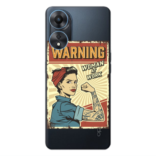 Oppo A 98 Woman at work Transparent Silicone TPU Θήκη